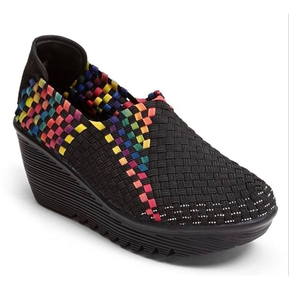 Bernie Mev Gem Wedge Shoe Multi Rainbow Size 40/9 Nwt